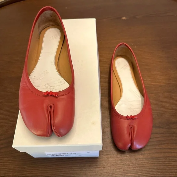 Maison margiela red tabi ballet flats - Picture 2 of 6